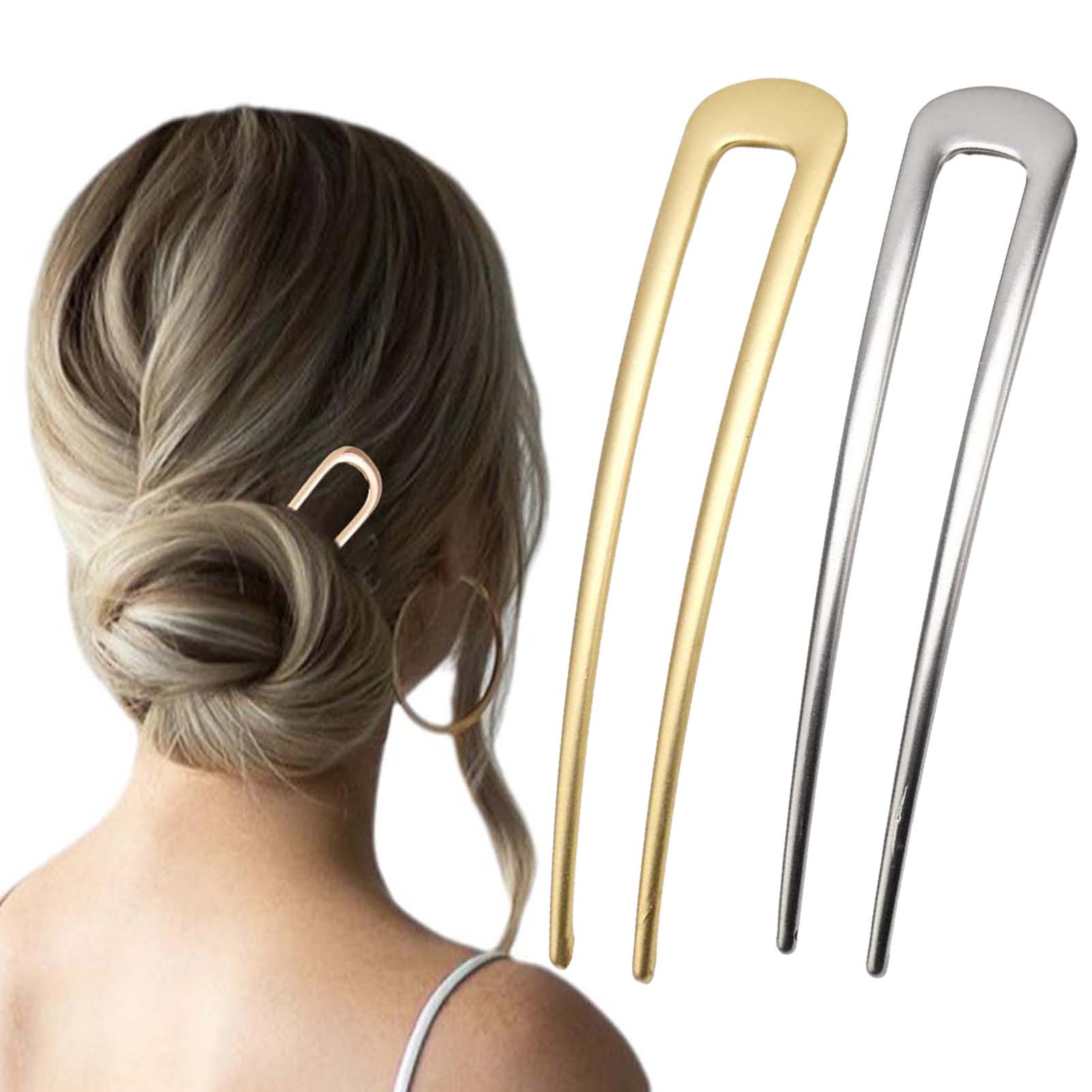 Women'S Work Accessories - กิ๊บติดผมรูปตัวยูแบบฝรั่งเศส วินเทจ ทำจากโลหะ สำหรับผู้หญิง ผมหนา อุปกรณ์จัดแต่งทรงผม