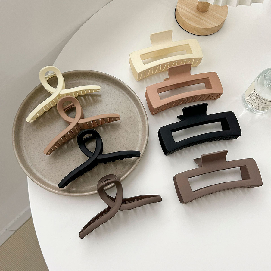 Women Accessories Combo Gift - กิ๊ฟหนีบผมทรงสี่เหลี่ยมขนาดใหญ่2ชิ้น/เซ็ต10ซม. กิ๊บติดผมสำหรับถักเปียผู้หญิงหญิงสาวเป็นของขวัญสำหรับคุณแม่