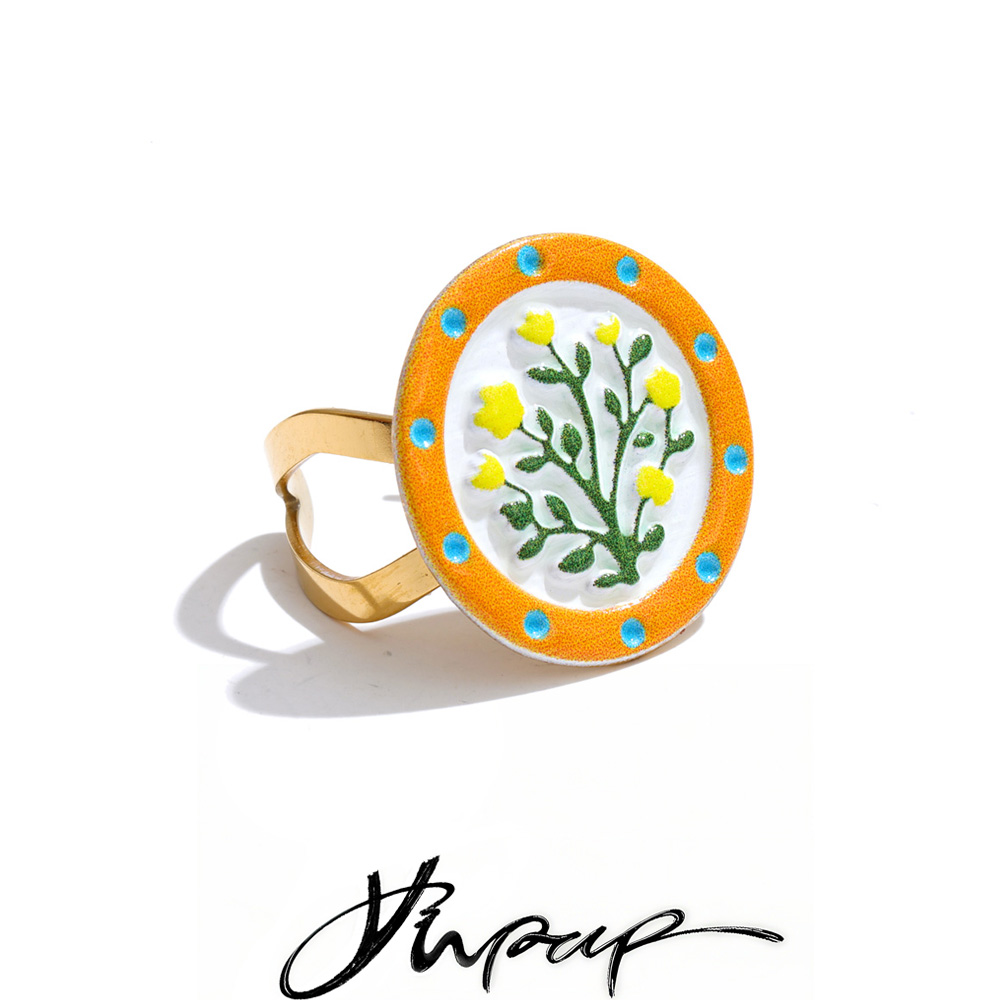 Women'S Accessories Trends 2026 - แหวนสแตนเลสสตีล Yhpup 2026 ลายดอกไม้ ปรับขนาดได้ สำหรับผู้หญิง