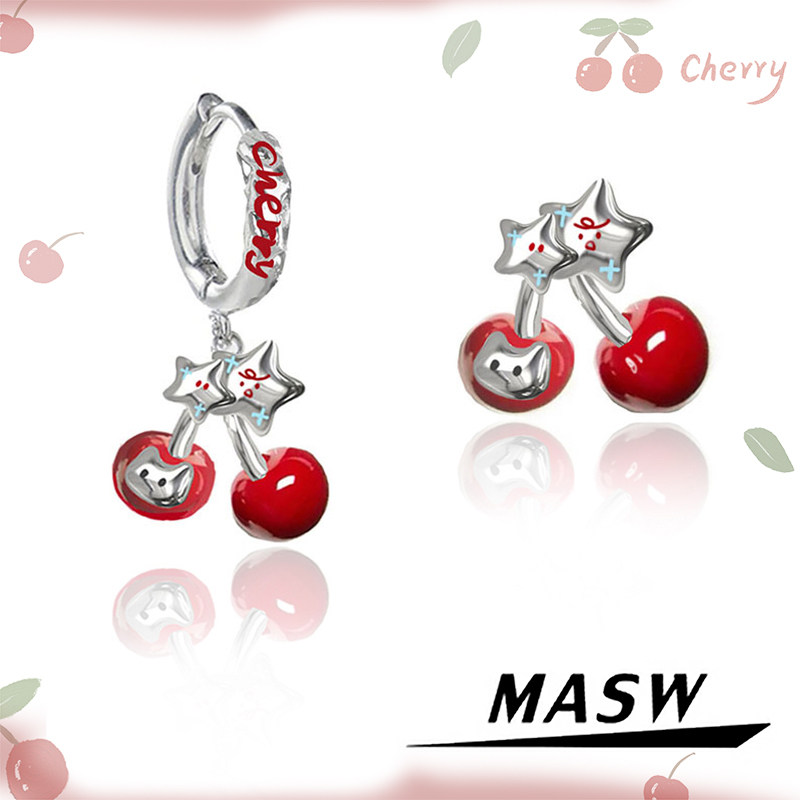 Women'S Accessories Trends 2026 - MASW ดีไซน์ดั้งเดิม ต่างหูเชอร์รี่สไตล์น่ารักสำหรับผู้หญิง ของขวัญสำหรับงานปาร์ตี้ เทรนด์ใหม่ปี 2026