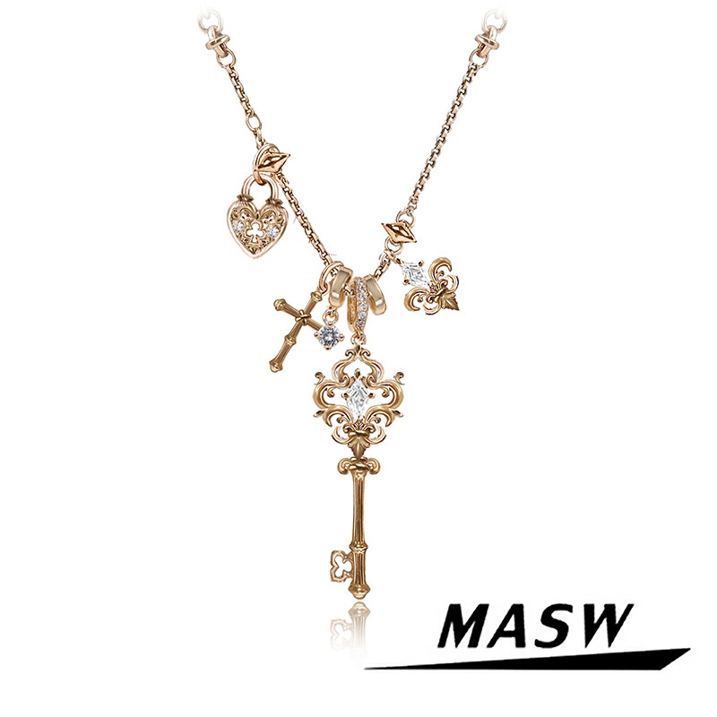 Women'S Accessories Trends 2026 - MASW ดีไซน์ดั้งเดิม สร้อยคอจี้รูปกุญแจสไตล์วินเทจสุดหรู สำหรับผู้หญิง สาวๆ เทรนด์ใหม่ปี