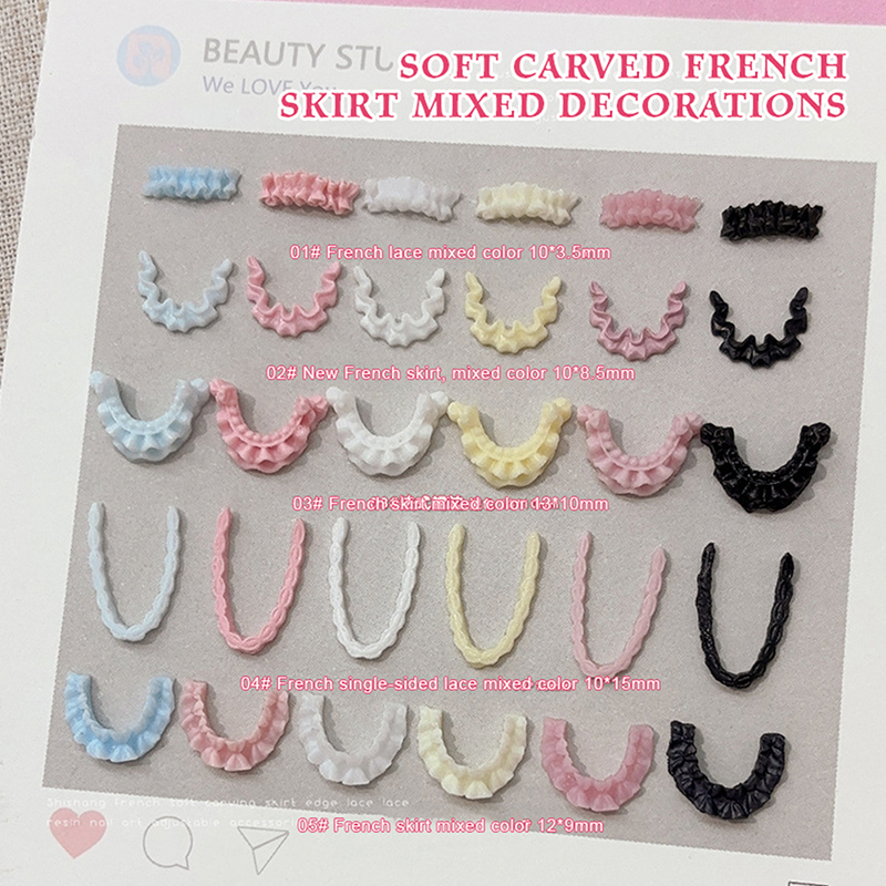 Women Accessories Combo Gift - ชุดตกแต่งเล็บเรซิ่น 3 มิติ ลายลูกไม้ 30 ชิ้น