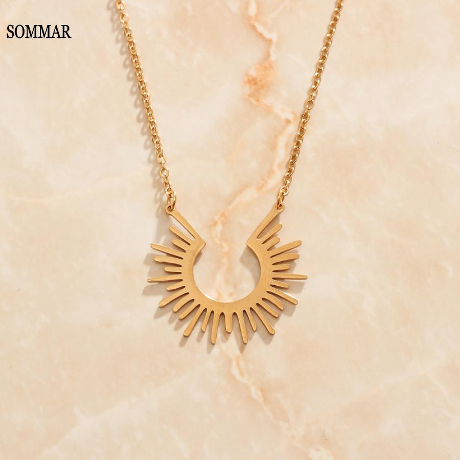 Women'S Accessories Online Shopping - Sommar ช้อปปิ้งออนไลน์สร้อยคอผู้หญิงชุบทองอินเดียและจี้รังสีดวงอาทิตย์ Choker เครื่องประดับเครื่องประดับงานแต่งงาน