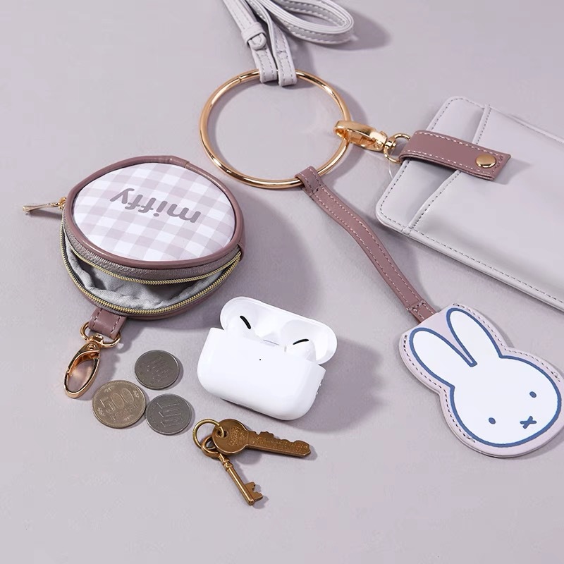 Women Accessories Combo Gift - Miffy Kawaii กระเป๋าโทรศัพท์ชุดน่ารักการ์ตูนพวงกุญแจ Crossbody กระเป๋า Combo