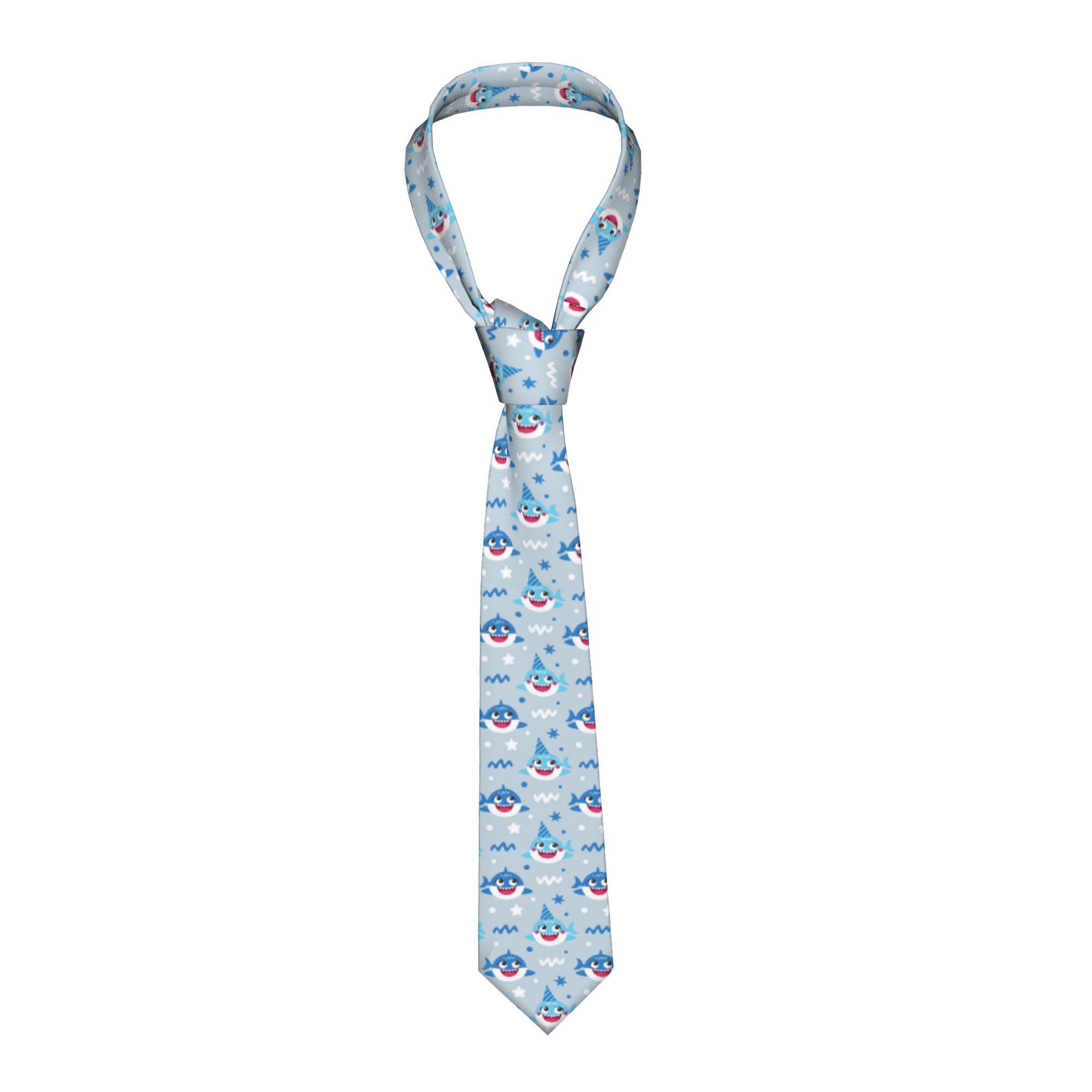 Women Accessories Vector - เนคไทผู้ชายลายเวกเตอร์ไร้รอยต่อพร้อมเนคไทลายเบบี้ชาร์ค เนคไทแฟชั่นเท่ๆ ลายพิมพ์คุณภาพสำหรับธุรกิจ อุปกรณ์เสริมเนคไท