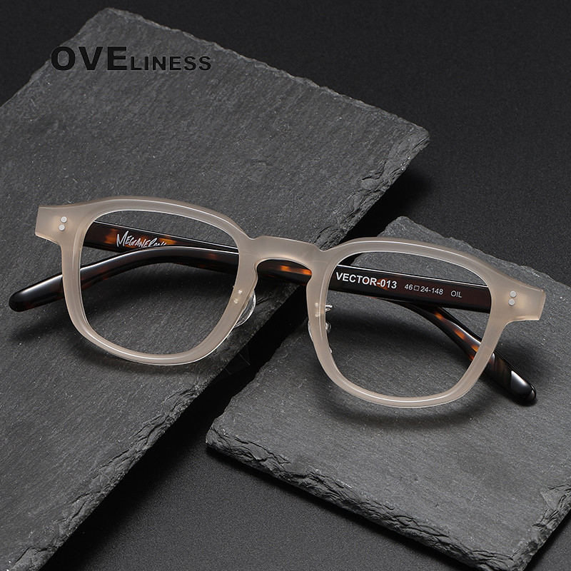 Women Accessories Vector - กรอบแก้วอะซิเตทสำหรับผู้ชายผู้หญิงวินเทจสายตาสั้นตามใบสั่งแพทย์กรอบแก้วผู้หญิง S แว่นสายตาแว่นตากันแดดชายเกาหลี