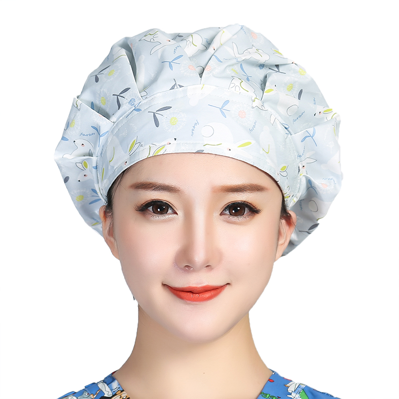 Bouffantขัดหมวกการ์ตูนพิมพ์ผ้า - Women'S Work Accessories บทวิจารณ์และราคา