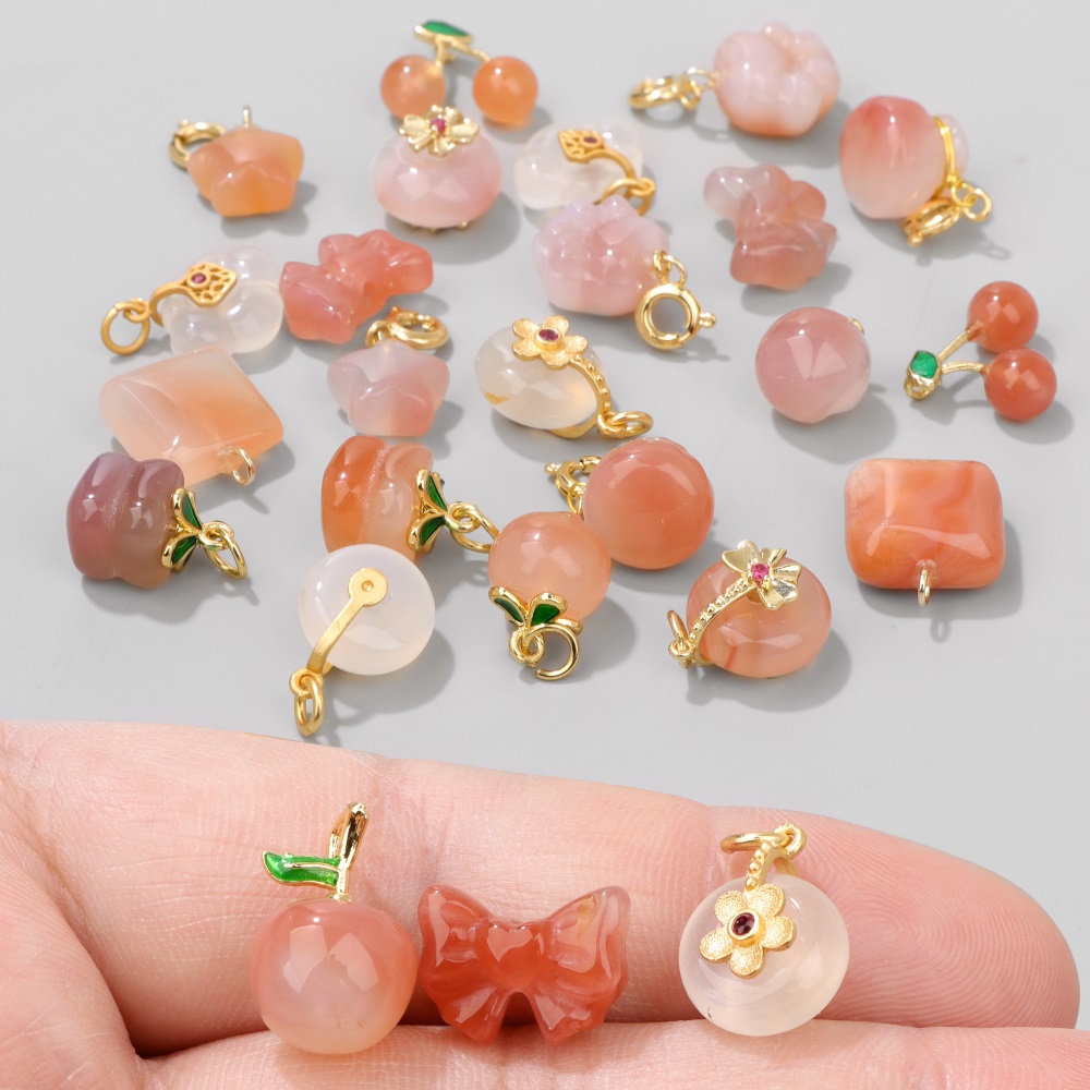 สีชมพูหวาน Agate หิน Charms ธร - Women'S Accessories Purse บทวิจารณ์และราคา