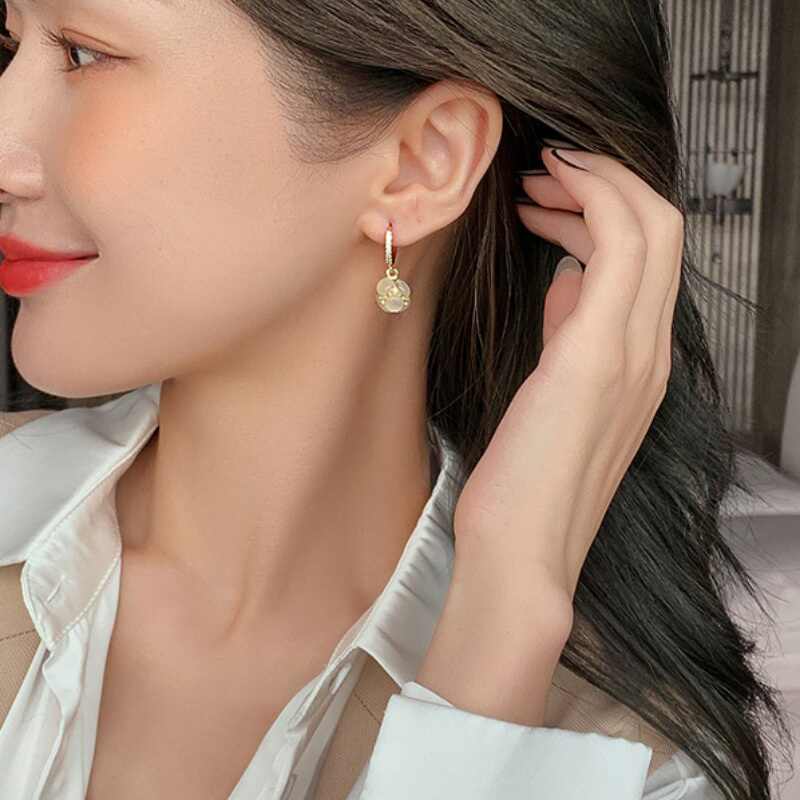 ต่างหูห้อยทรงกลมประดับหินตาแมว - Women'S Accessories Trends 2026 บทวิจารณ์และราคา
