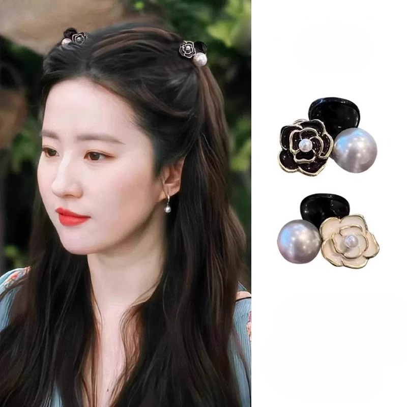 กิ๊บติดผมรูปดอกไม้สีดำขาวมุกขน - Women Accessories Combo Gift บทวิจารณ์และราคา