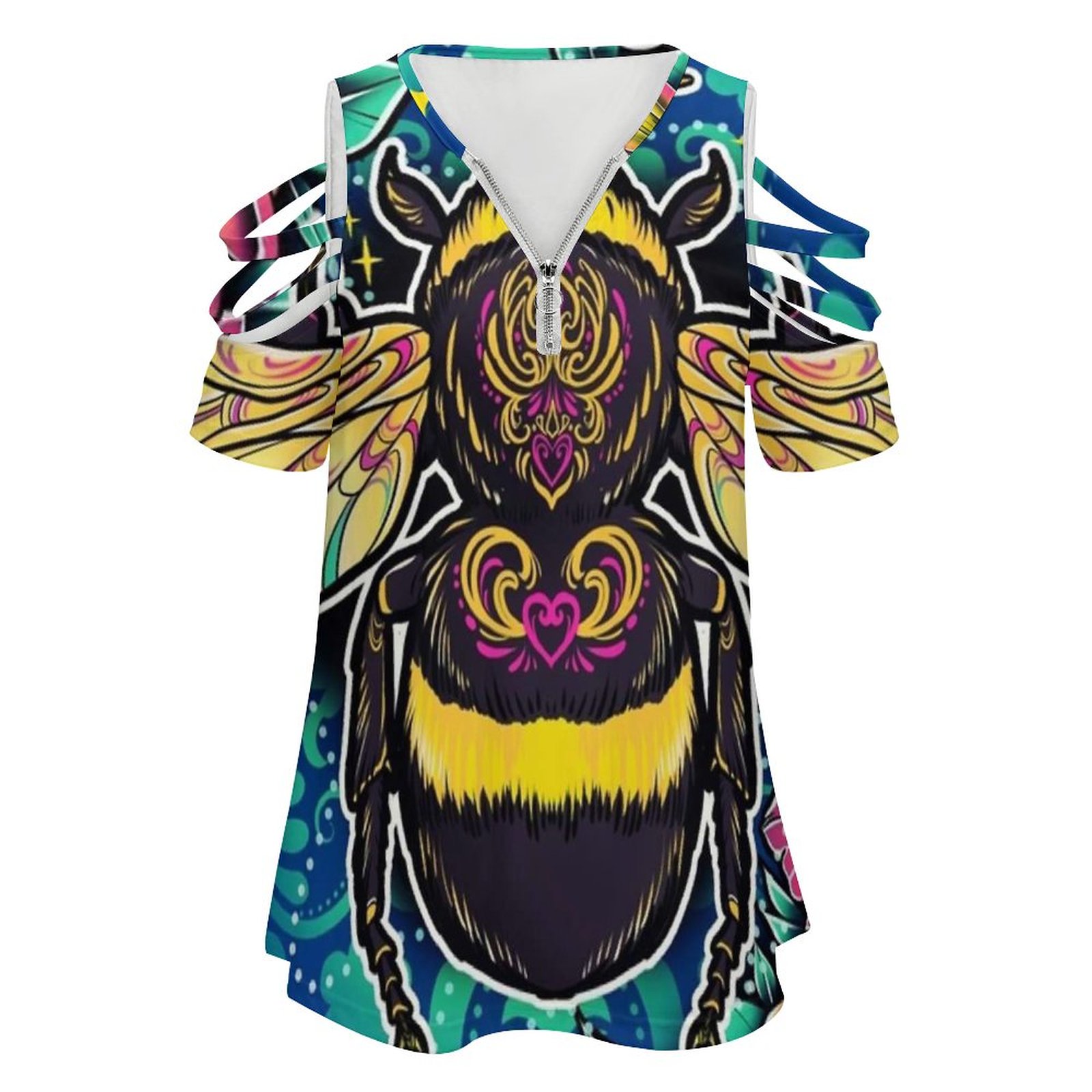 ใหม่แฟชั่น Zip ปิดไหล่แขนสั้นผ - Women Accessories Vector บทวิจารณ์และราคา