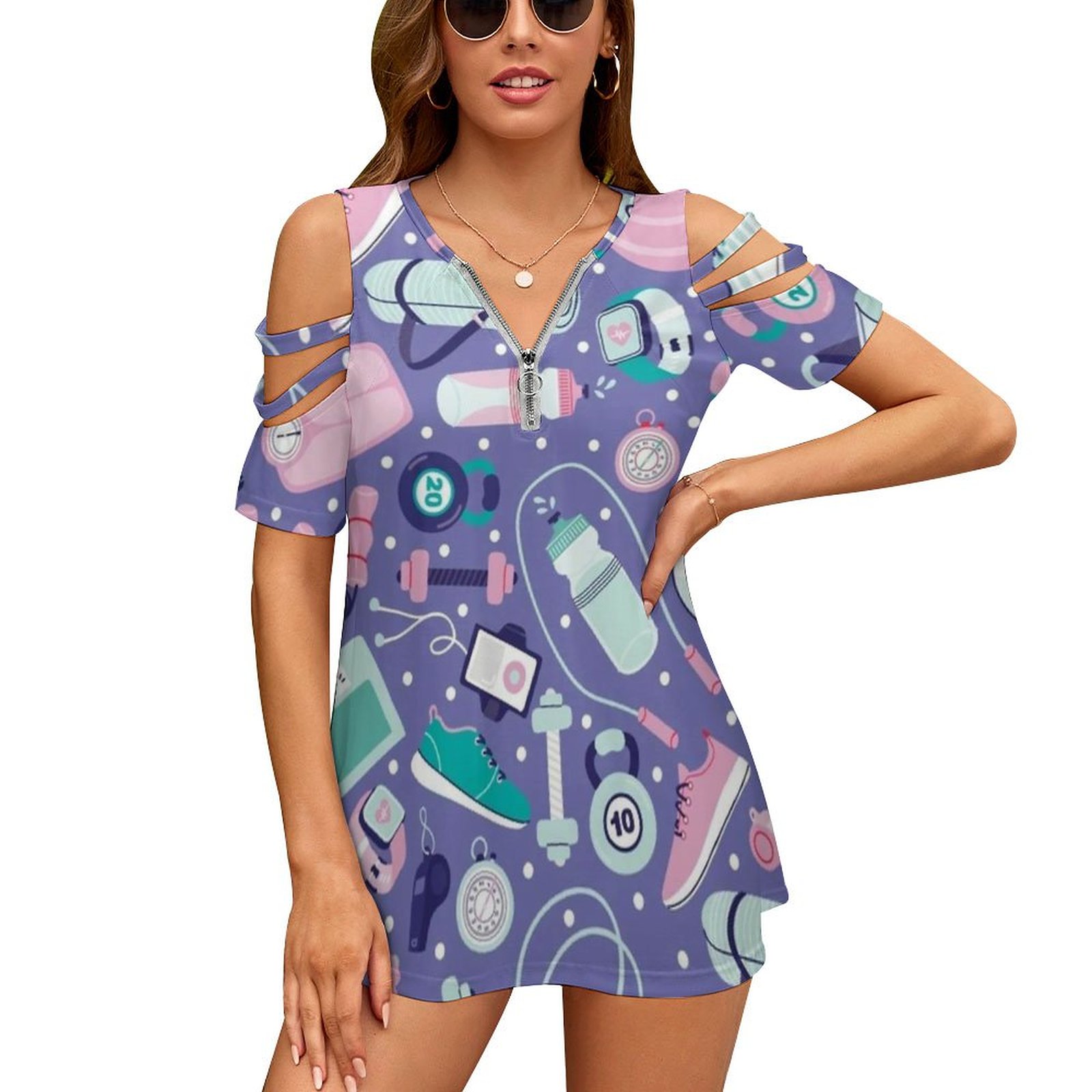 Get Fit เสื้อยืดผู้หญิงใหม่แฟช - Women Accessories Vector บทวิจารณ์และราคา