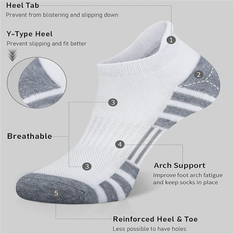 ถุงเท้าวิ่งแบบสั้น 6/24 คู่ ระ - Women'S Ankle Accessories บทวิจารณ์และราคา