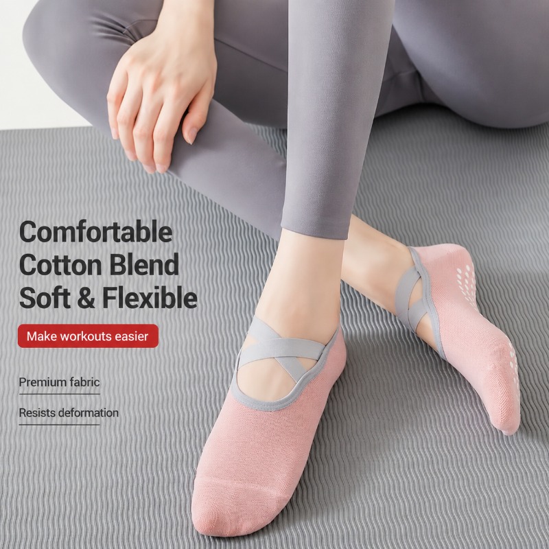 ถุงเท้าโยคะข้อเท้าผ้าฝ้ายสำหรั - Women'S Ankle Accessories บทวิจารณ์และราคา