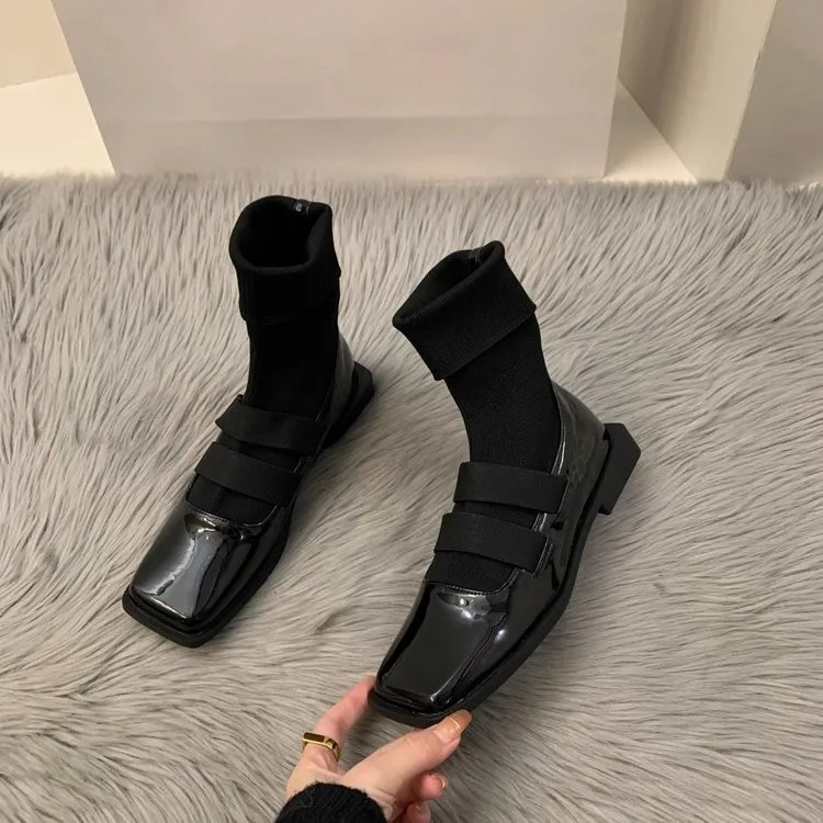 สไตล์อังกฤษสแควร์ถักถุงเท้ารอง - Women'S Ankle Accessories บทวิจารณ์และราคา