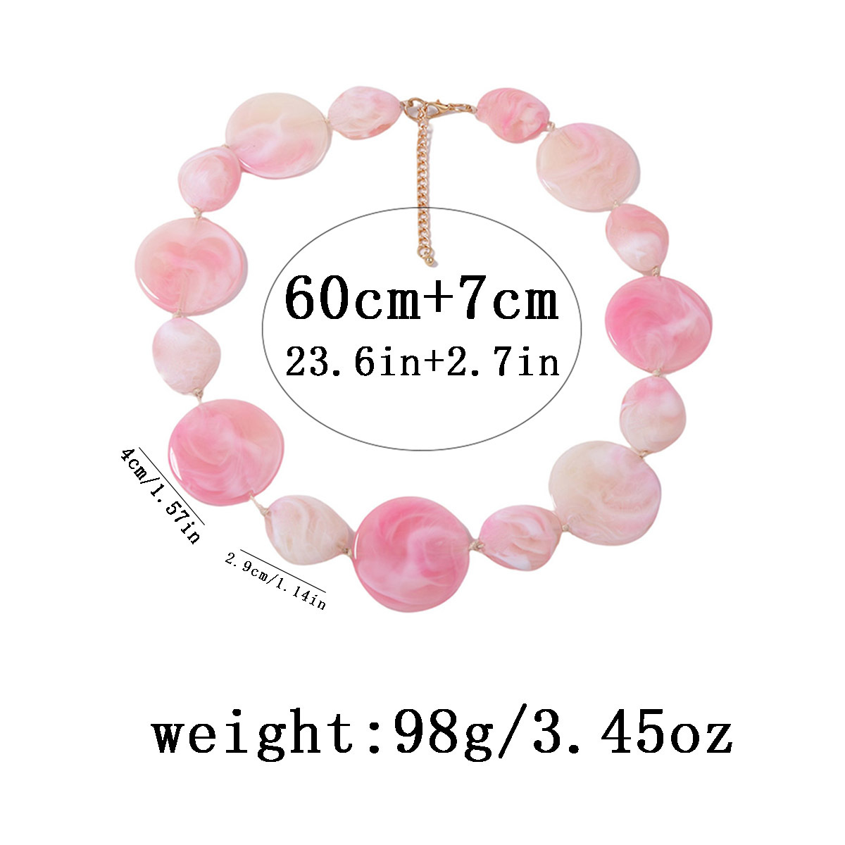 สร้อยคออะคริลิคสีชมพูทรงกลมแบบ - Women'S Accessories Trends 2026 บทวิจารณ์และราคา