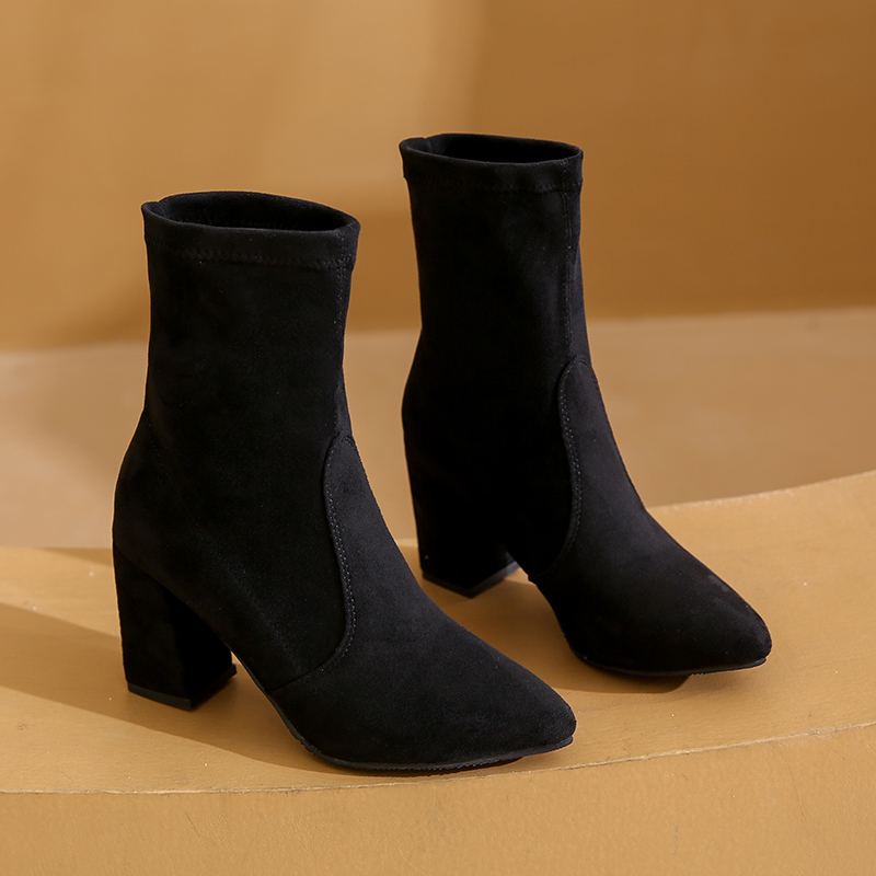 รองเท้าบูทข้อเท้าส้นหนาแฟชั่นส - Women'S Ankle Accessories บทวิจารณ์และราคา