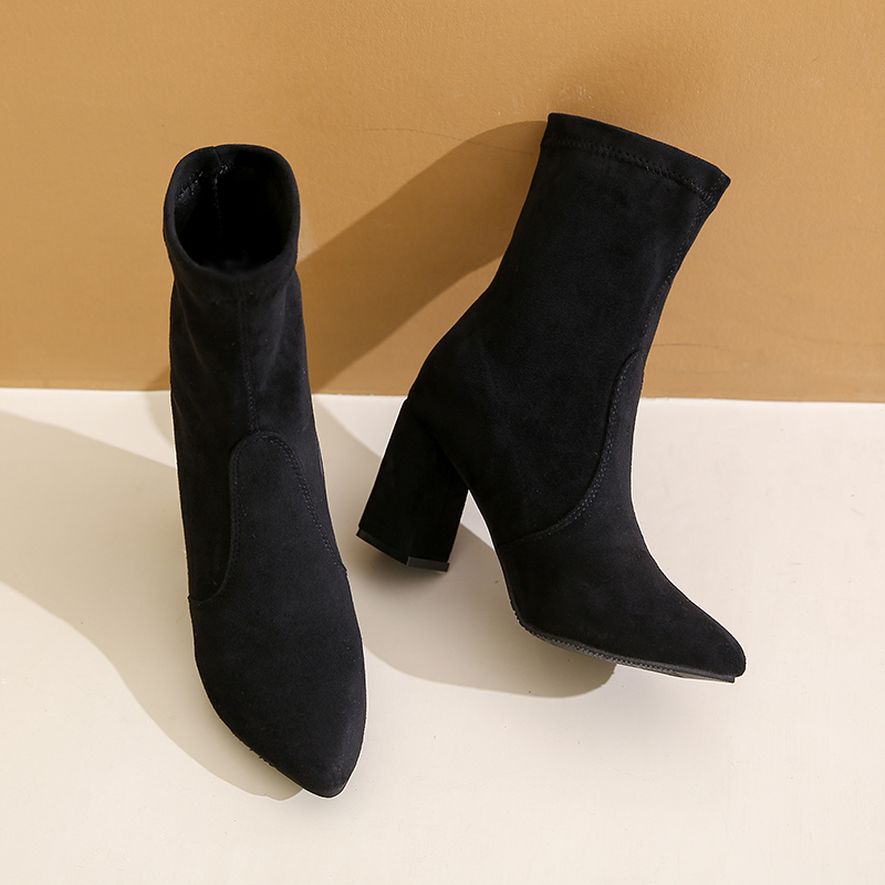 รองเท้าบูทข้อเท้าส้นหนาแฟชั่นส - Women'S Ankle Accessories บทวิจารณ์และราคา